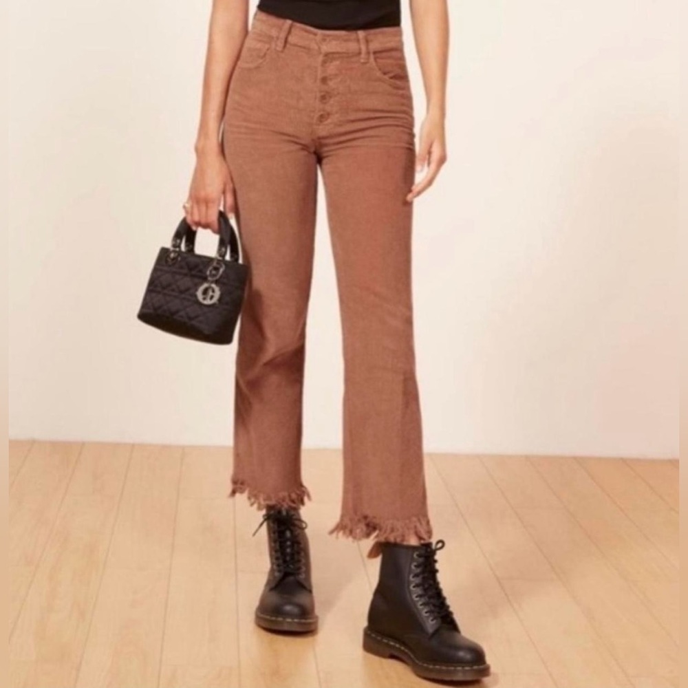 Reformation Jessie Pant in Chestnut Corduroy - Picture 8 of 8